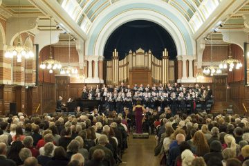 A photo of a concert at the Great Hall