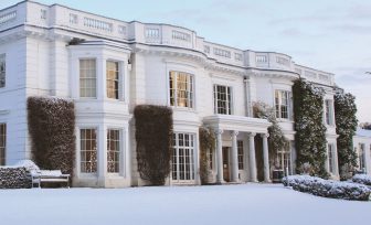 A photo of Henley Business School main house in the snow