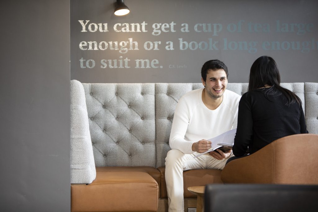 Library cafe students