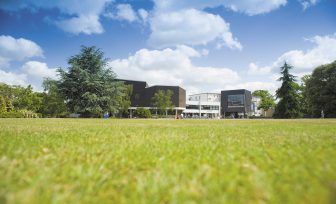 A photo of the central green quad on Whiteknights Campus