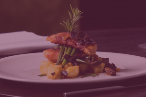 A photo of a dinner option for 3 course wedding breakfast