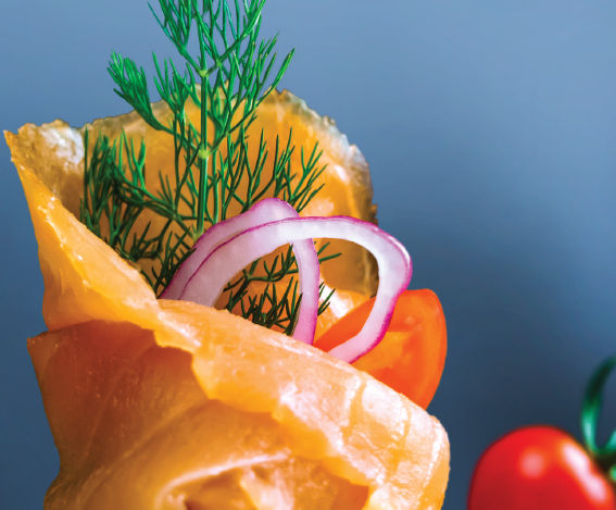 A photo of a canape