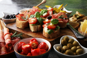 A photo of a sharing platter