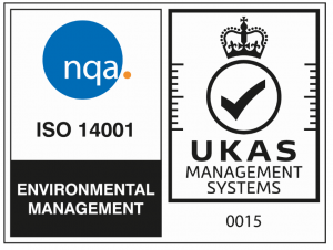 A photo of ISO 14001 certificate logo