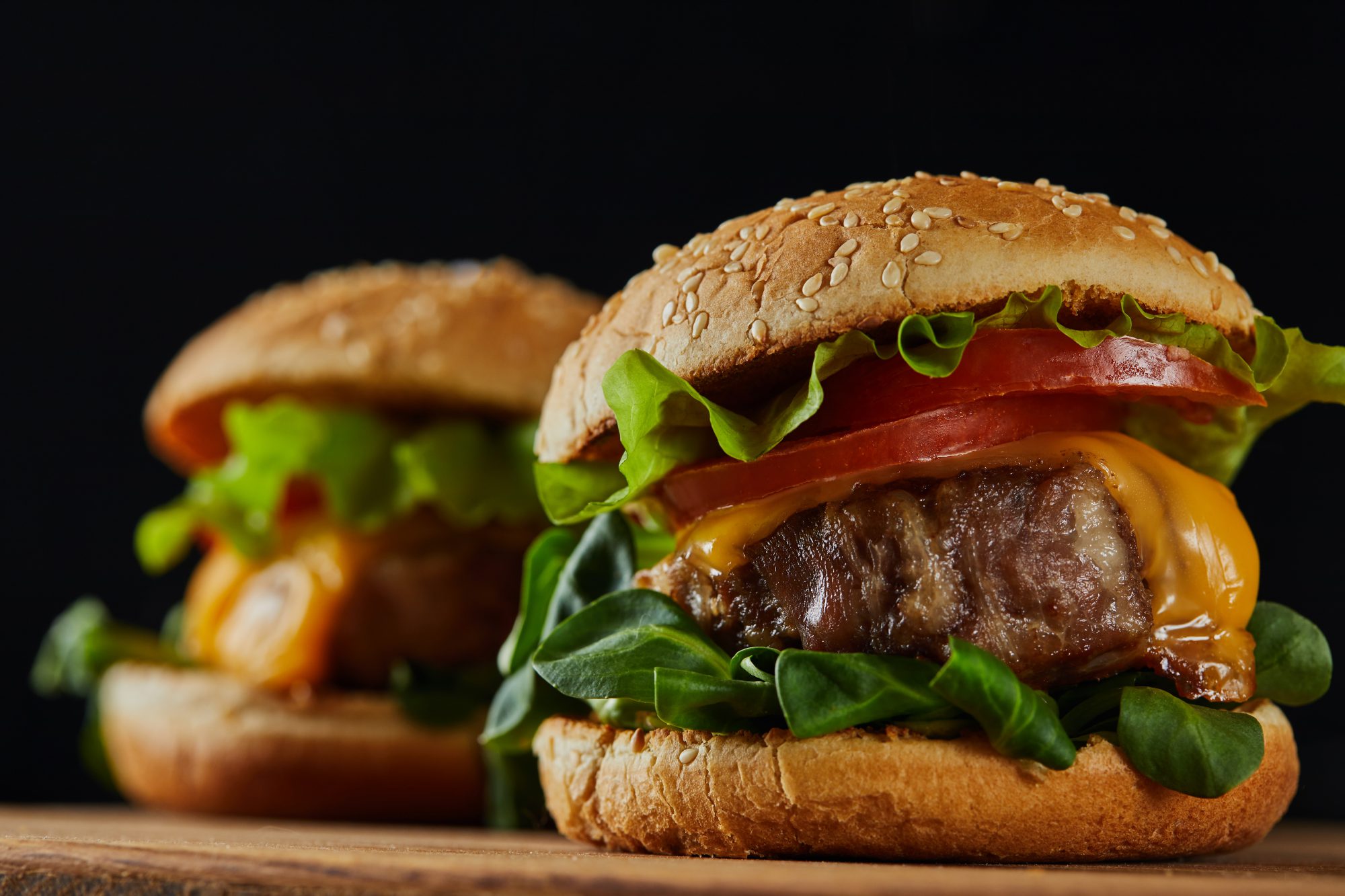 A photo of a burger